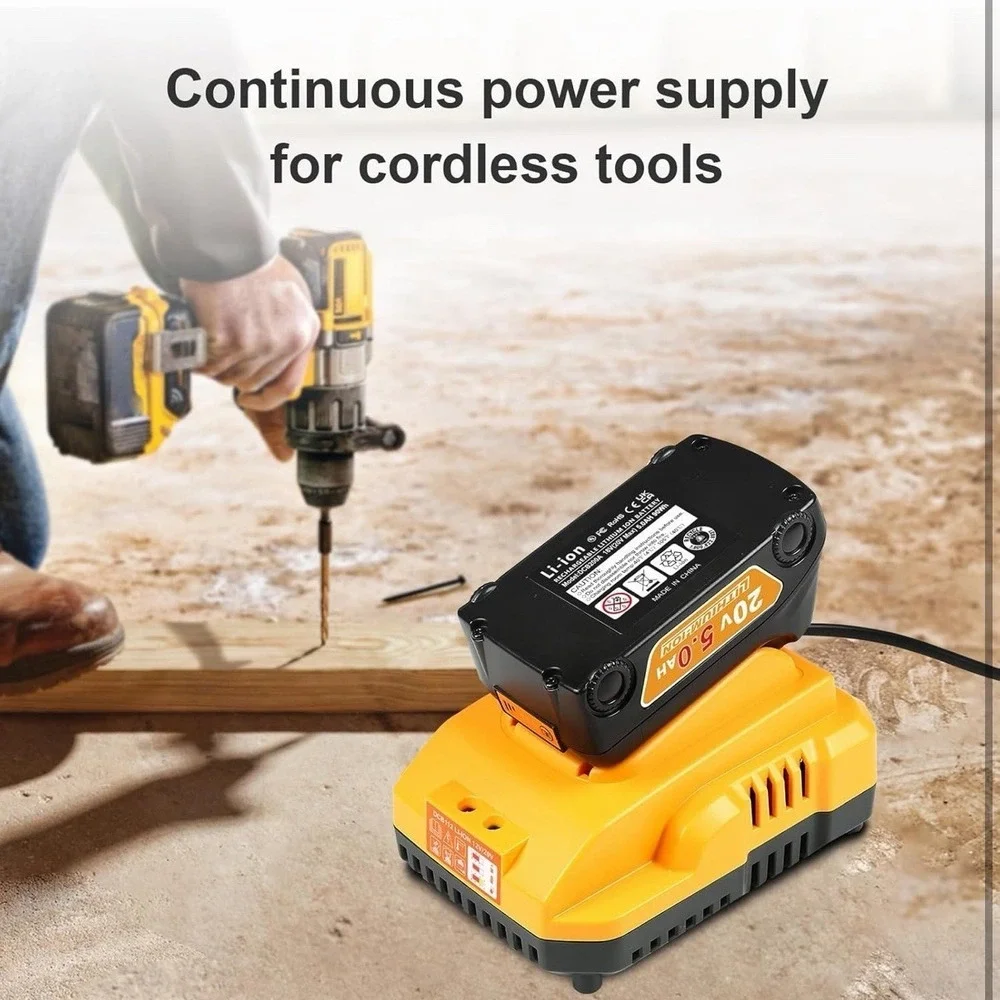 20v Max Battery Replacement for Dewalt Battery 5.0Ah & DCB112‎ Battery Charger